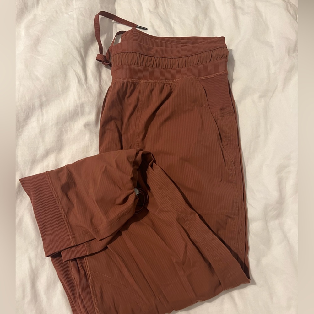 Burnt orange dance studio mid rise pants